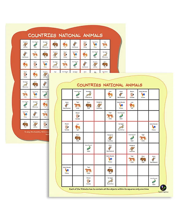 ilearnngrow Countries Sudoku Combo - Multicolor