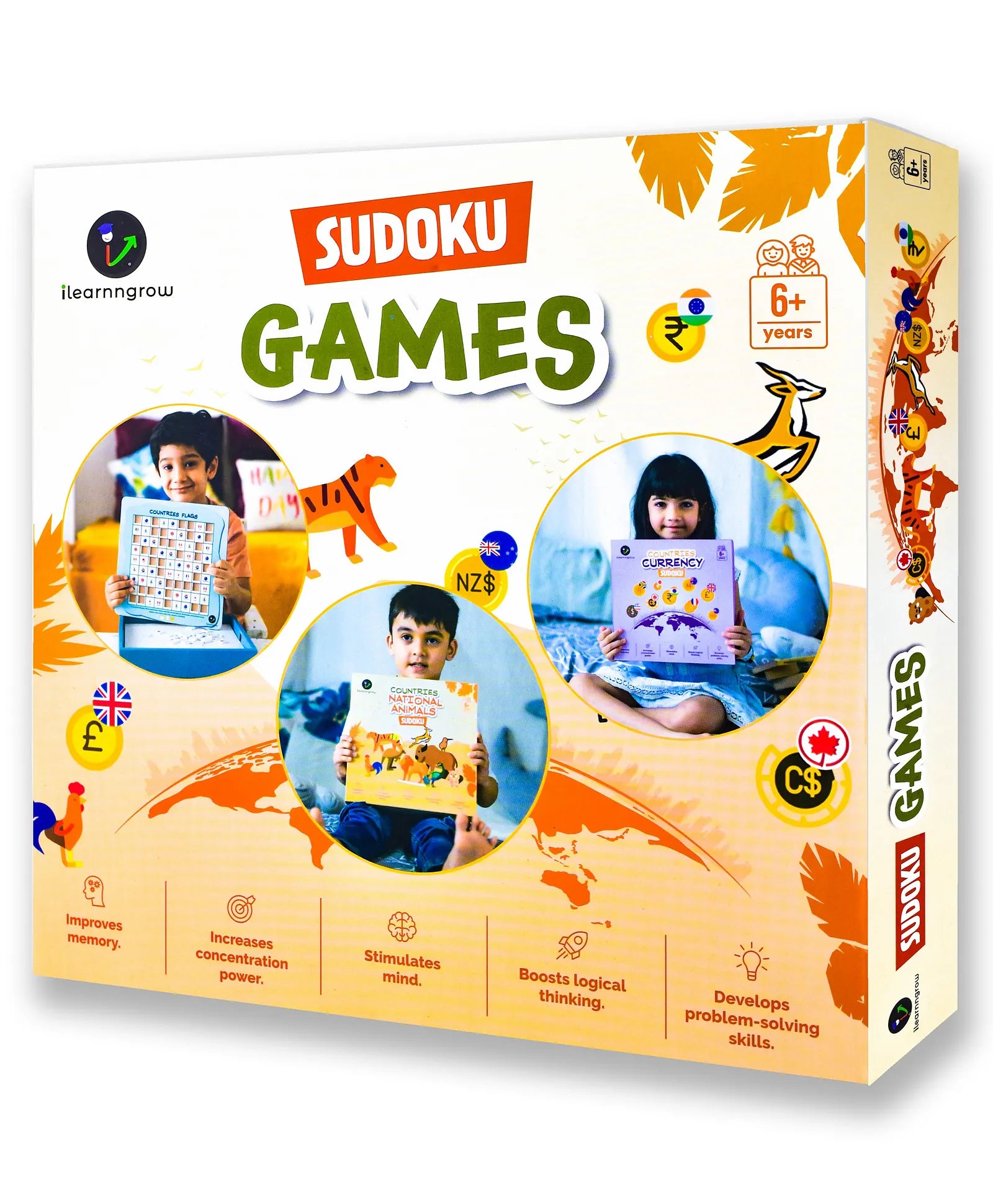 ilearnngrow Countries Sudoku Combo - Multicolor