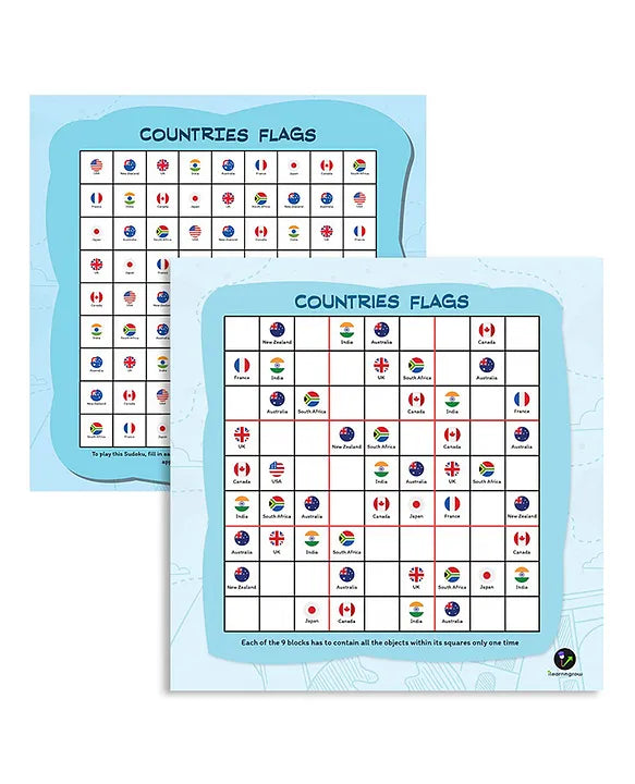 ilearnngrow Countries Sudoku Combo - Multicolor