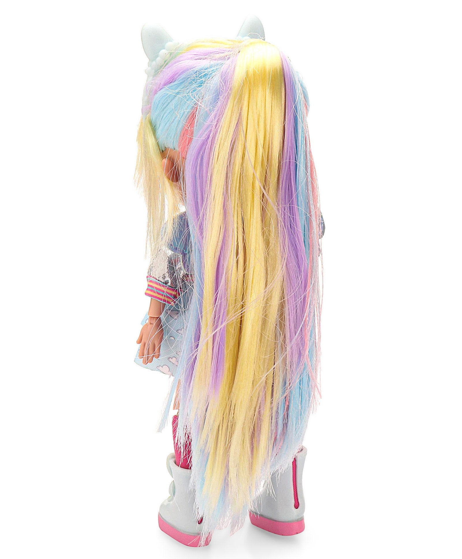 baby doll with rainbow hair