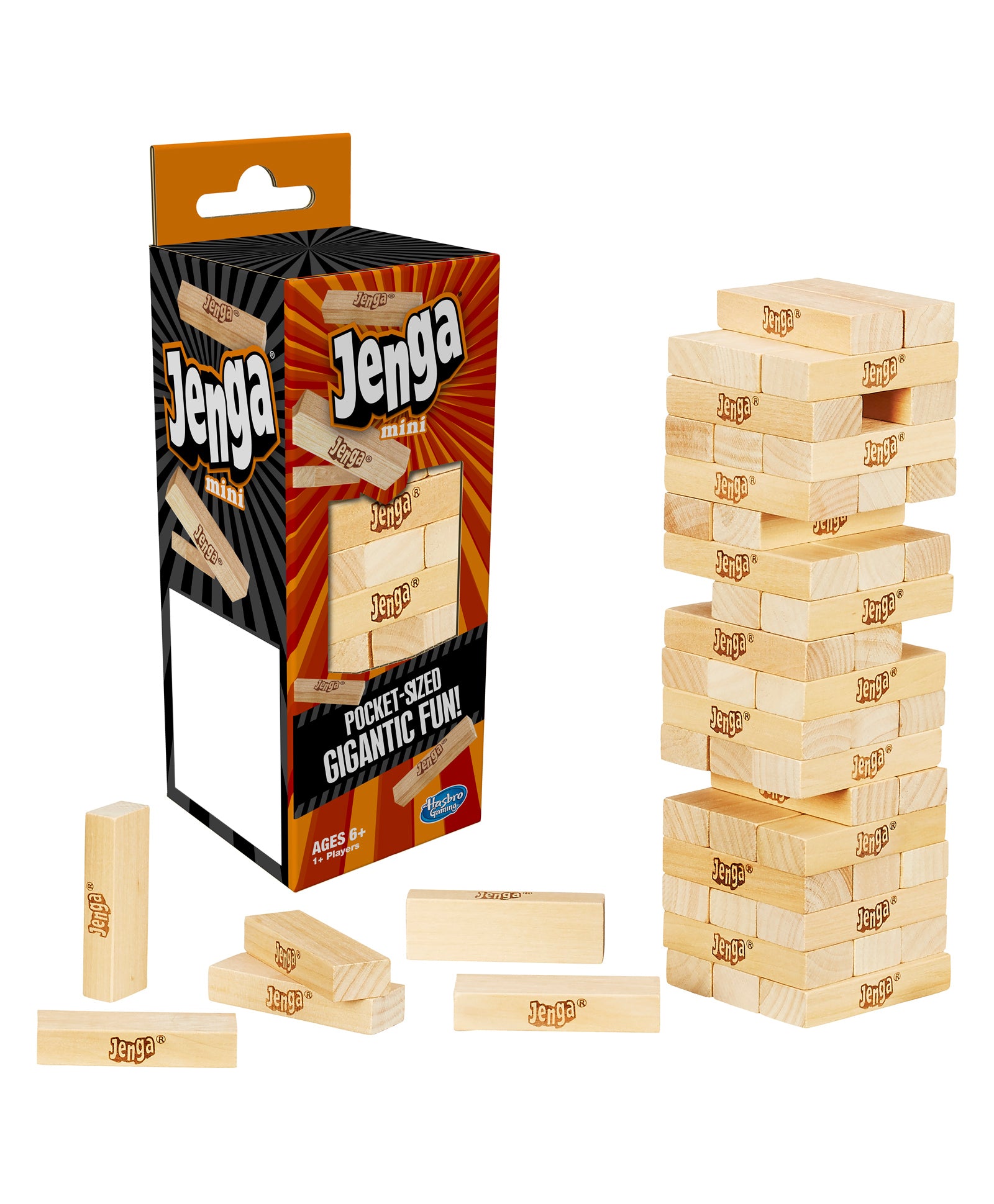 Hasbro Jenga Mini Stacking Tower Game - Beige