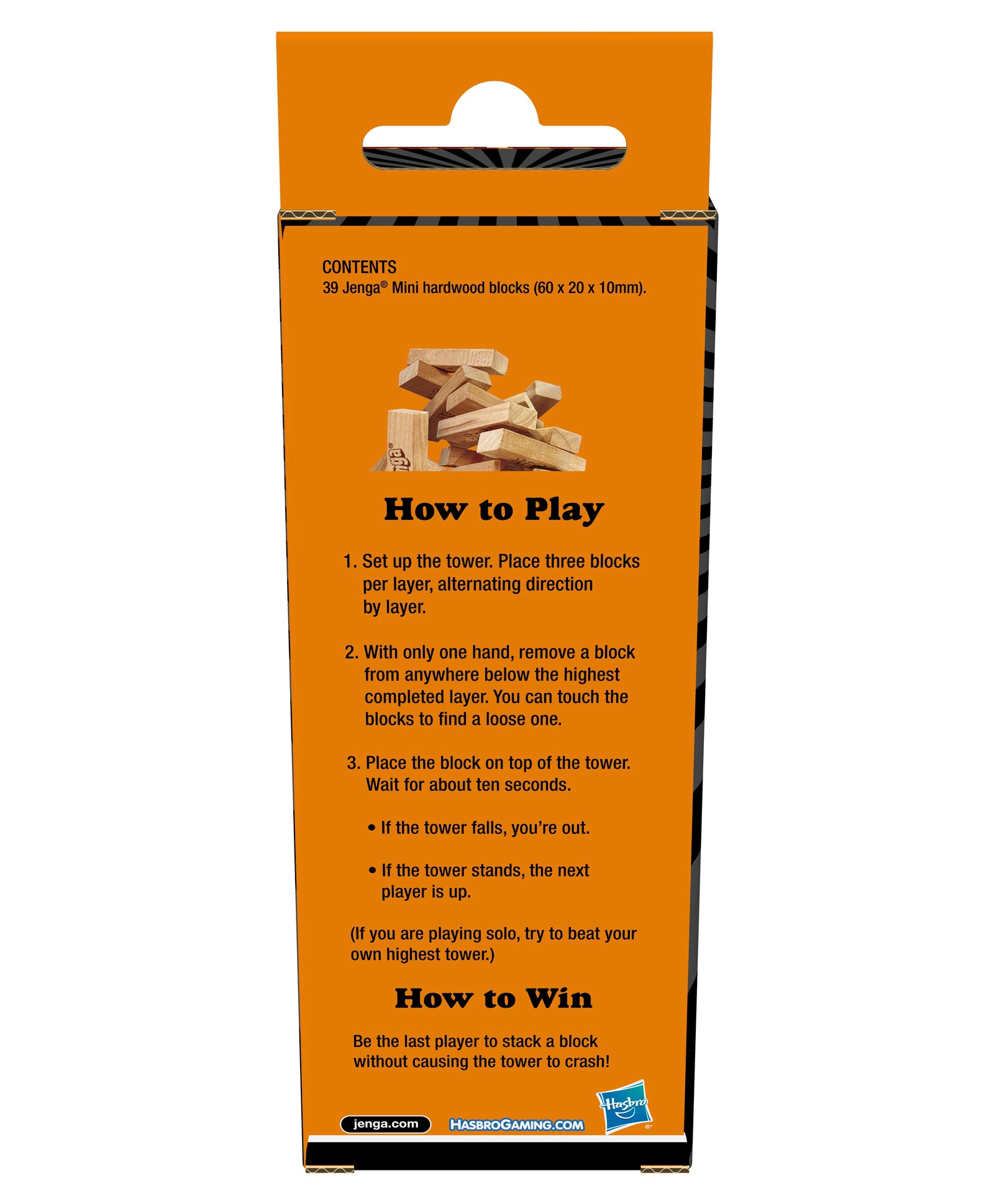 Hasbro Jenga Mini Stacking Tower Game - Beige