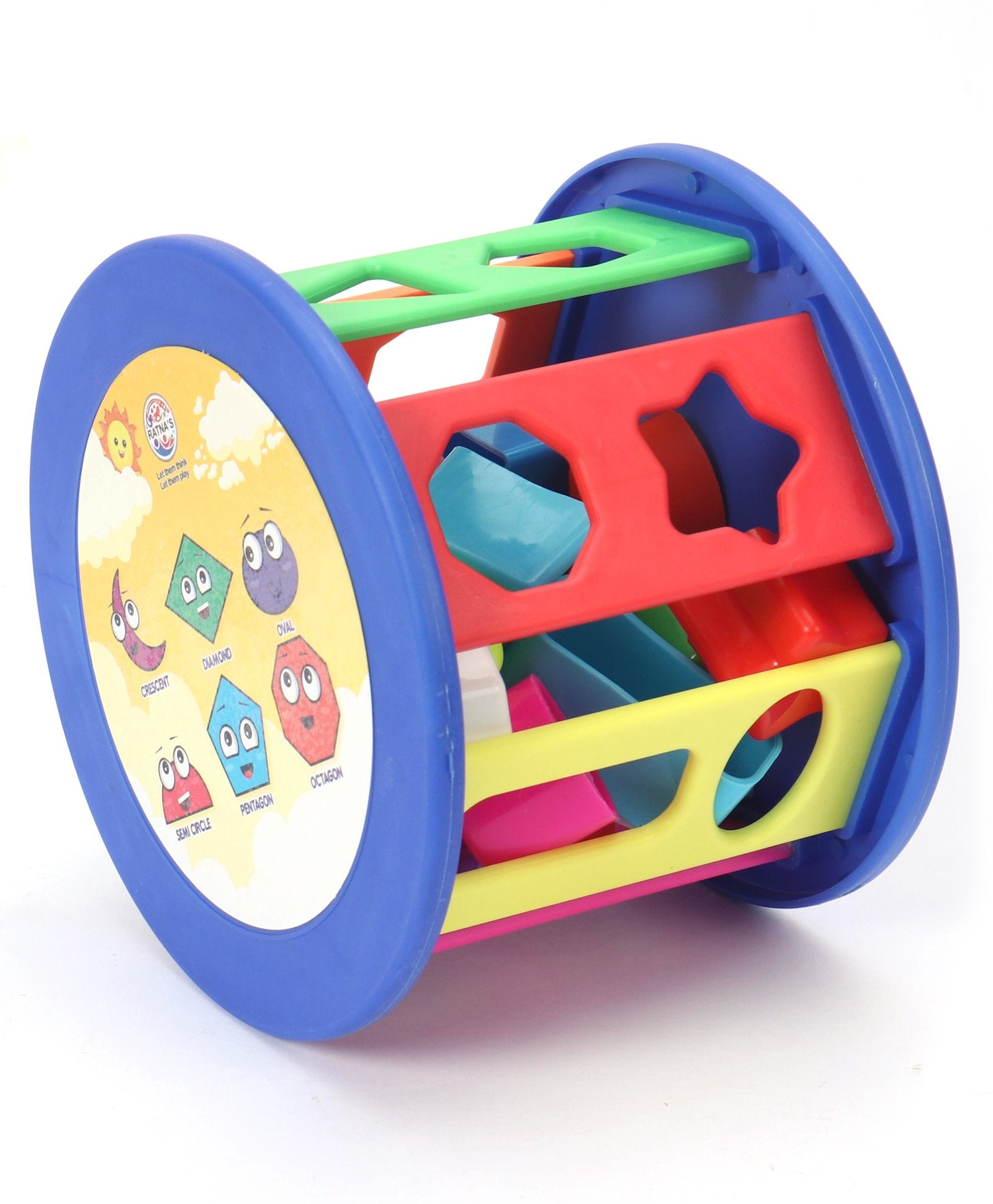 Ratnas Shape Sorter Roller 24 Pieces - Multicolour