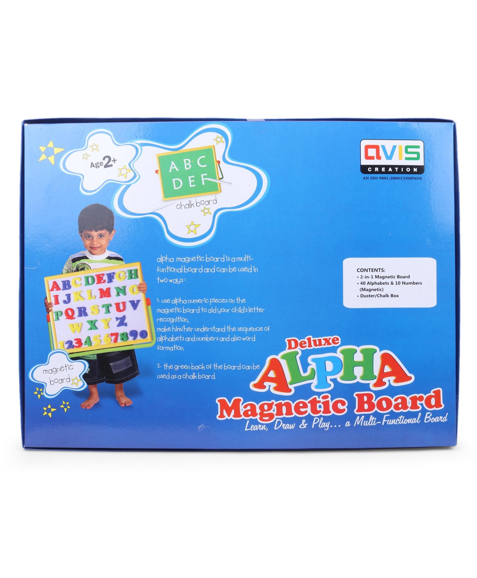 Avis Alpha Magnetic Double Sided 2 in 1 Board - Multicolor