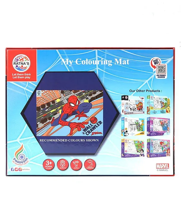 Ratnas Spider Man My Colouring Mat - Multicolor