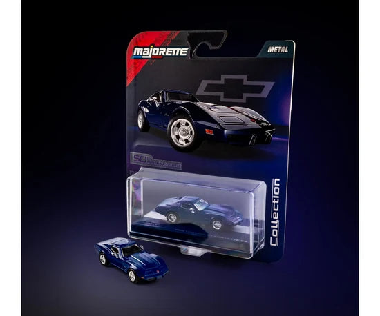 Majorette - Collector Edition - 2005 BUGATTI VEYRON & CHEVROLET CORVETTE C3 BLUE - Pack of 2 Cars - Wave 7