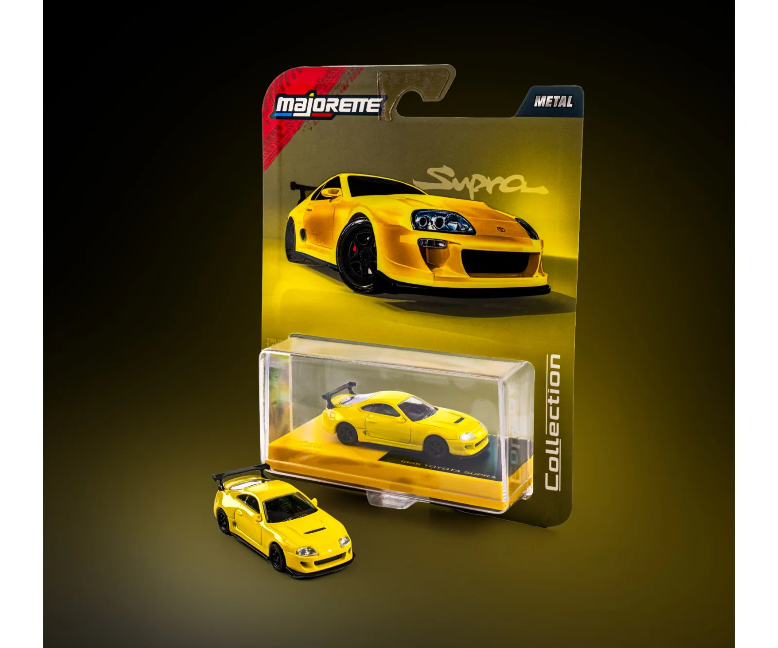 Majorette - Collector Edition - 1995 TOTAL SUPRA YELLOW - Pack of 1 Cars - Wave 7