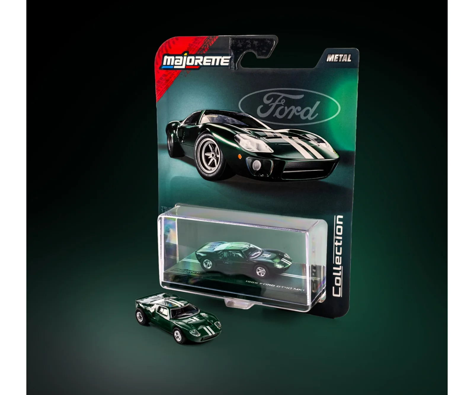Majorette - Collector Edition - 1965 FORD GT40 MK1 GREEN - Pack of 1 Cars - Wave 7