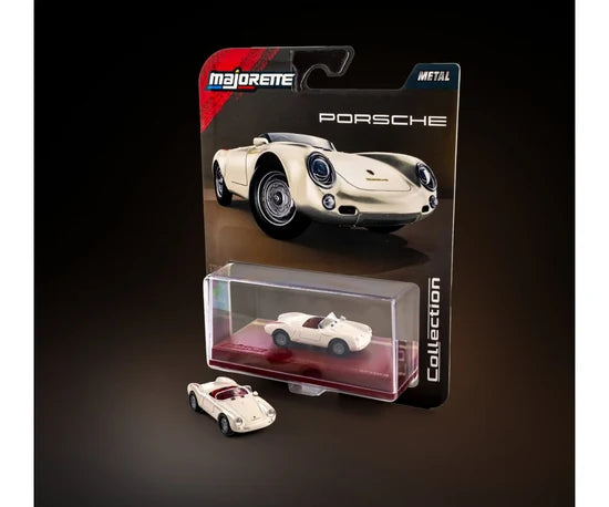 Majorette - Collector Edition - 1965 FORD GT40 MK1 GREEN & 1955 PORSCHE 550 SPYDER OFF WHITE - Pack of 2 Cars - Wave 7