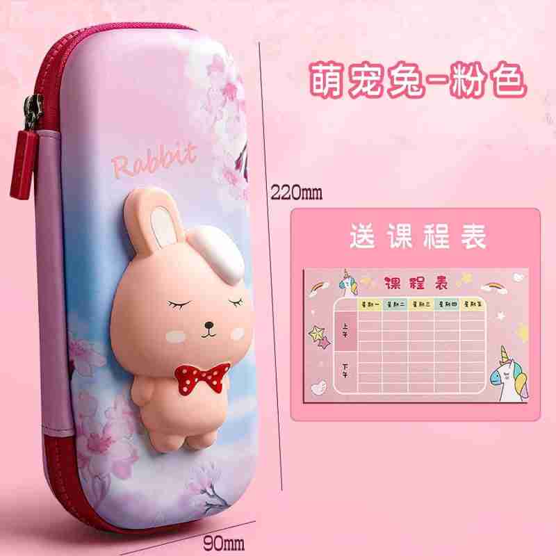 Small Animals Cartoon Theme Pencil Case - 3D EVA Pencil Case Pouch, Multipurpose Zipper Pencil Case for Kids, Pen and Pencil Bag for School Kids, Girls, Stationery Storage Box