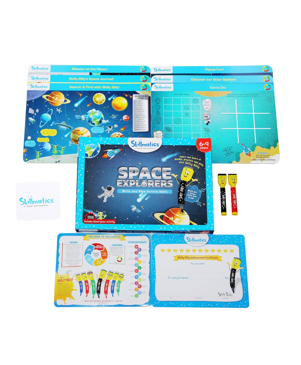 Skillmatics Educational Game - Space Explorers Activity Mats - Color may vary