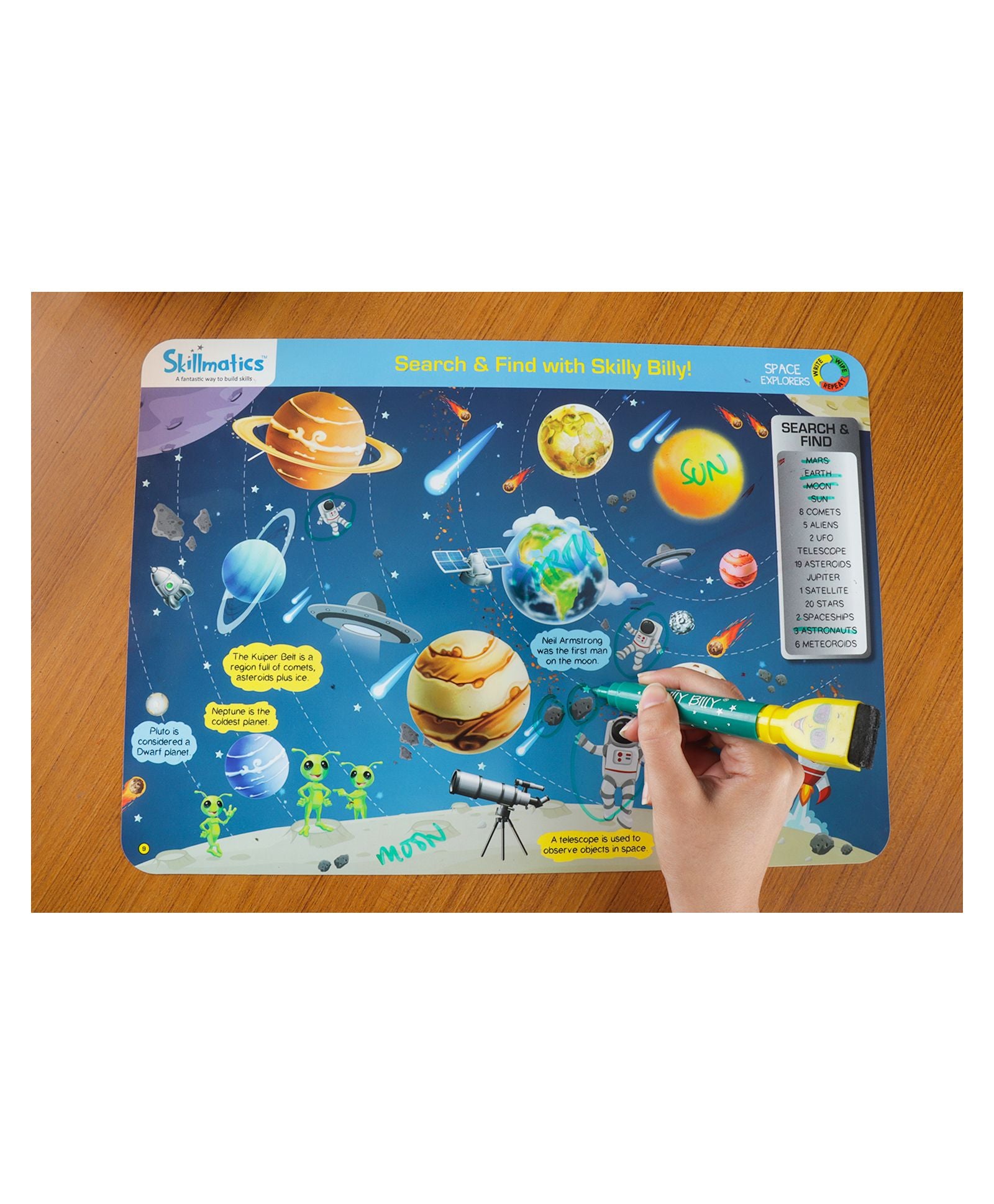 Skillmatics Educational Game - Space Explorers Activity Mats - Color may vary