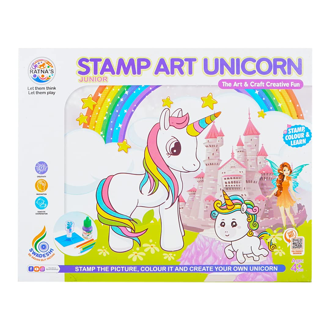 Ratnas Junior Stamp Art Unicorn - Multicolor