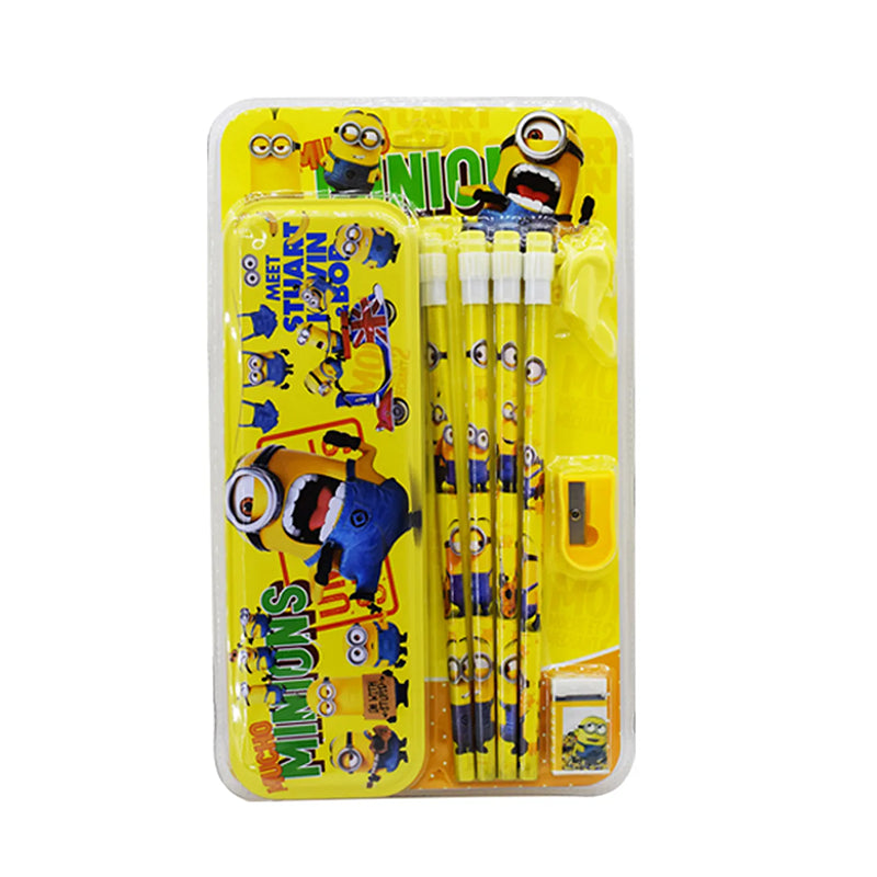 Cartoon Stationery Kit Gift Pack for Kids | Boys | Girls for Birthday Return Gifts for Theme Party | Set of 1 | Yellow