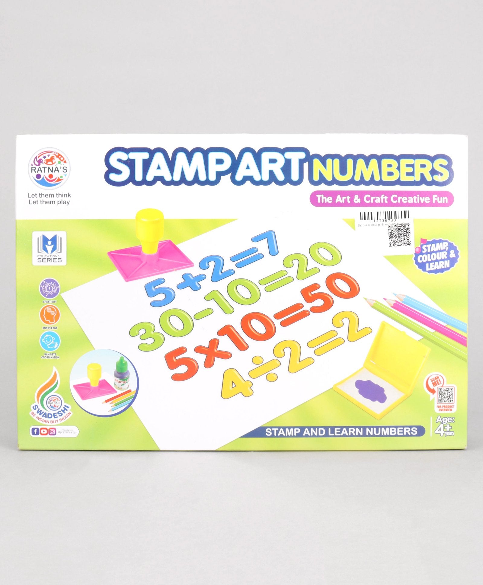 Ratnas Stamp Art Numbers - Multicolor