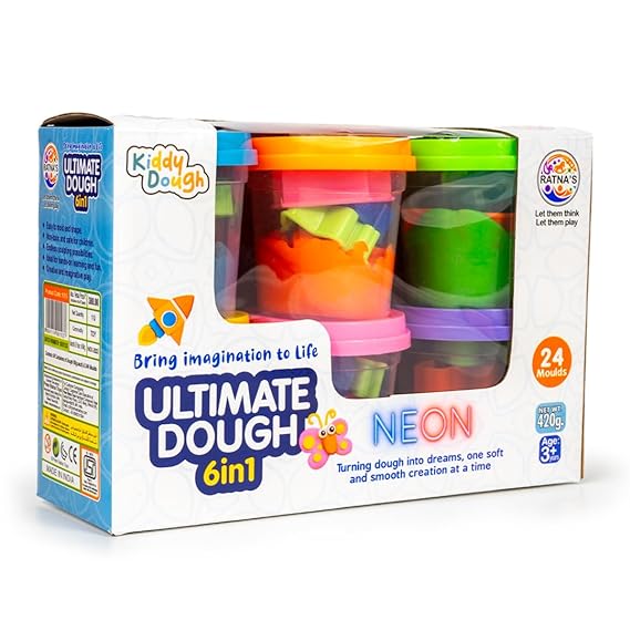 Ratna's 6 in 1 Ultimate Dough Different Color Dough & Moulds ...