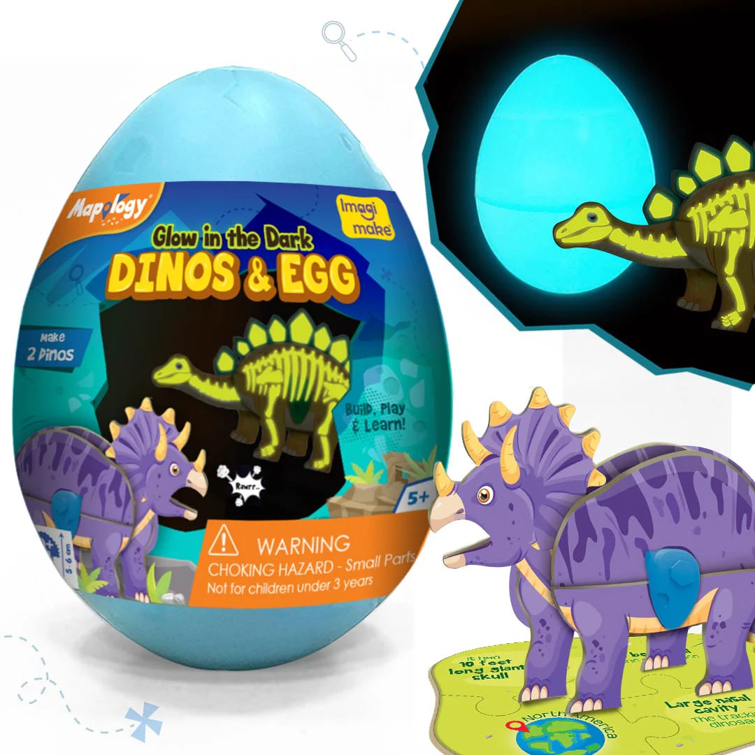 Imagi Make Dino & Egg - Blue - Multicolor