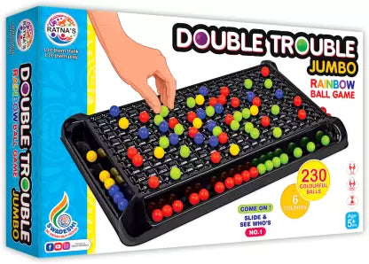 Ratnas Double Trouble Jumbo Rainbow Ball Game - Multicolor