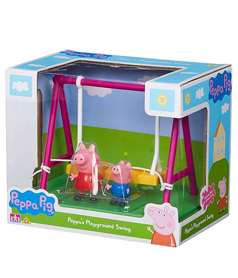 Peppa Pig - Twin Figure Pack with Accessory - Swing - Multicolor