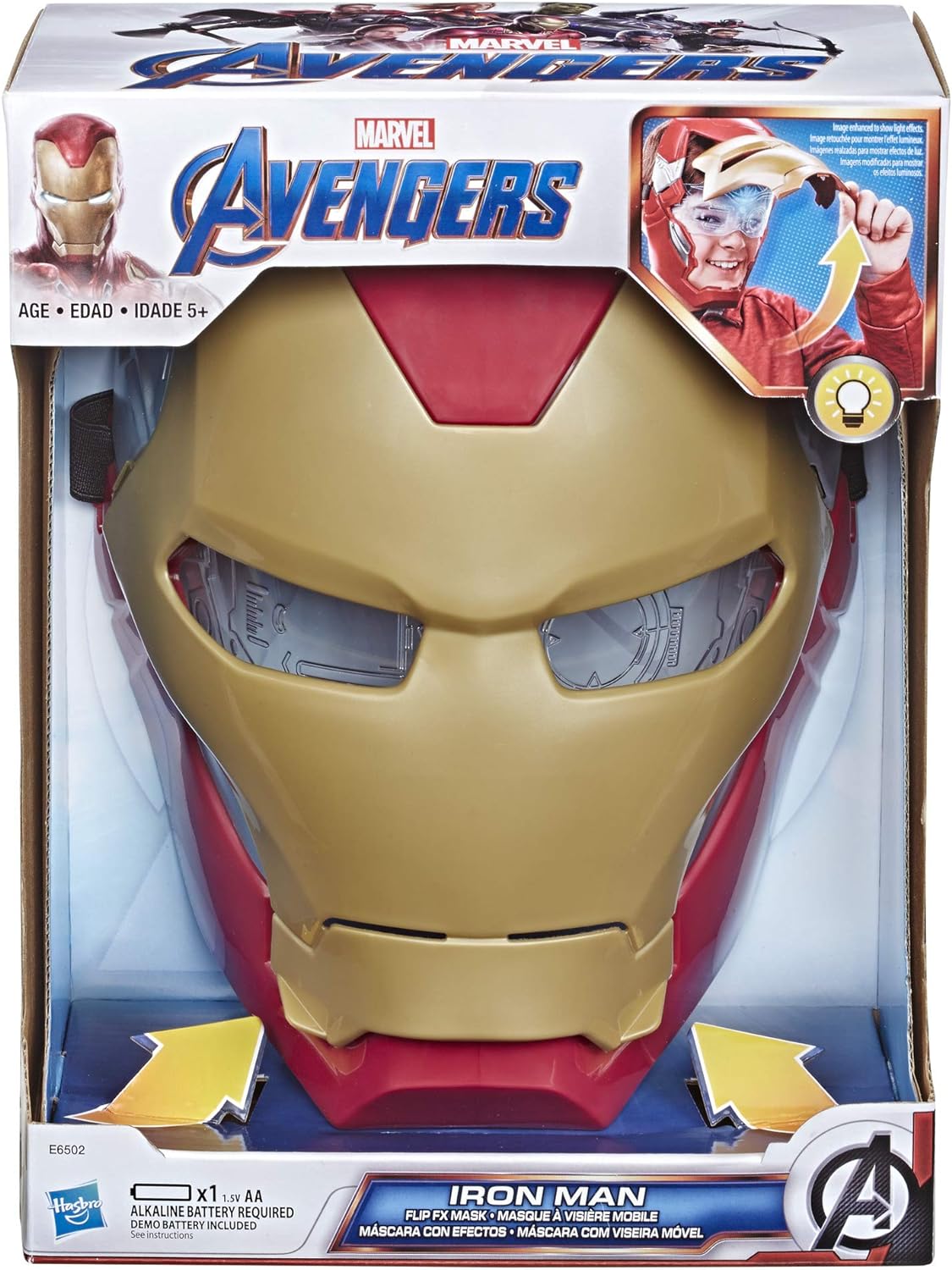 Marvel Iron Man Flip Mask with Light Effects for Costume and Role-Play