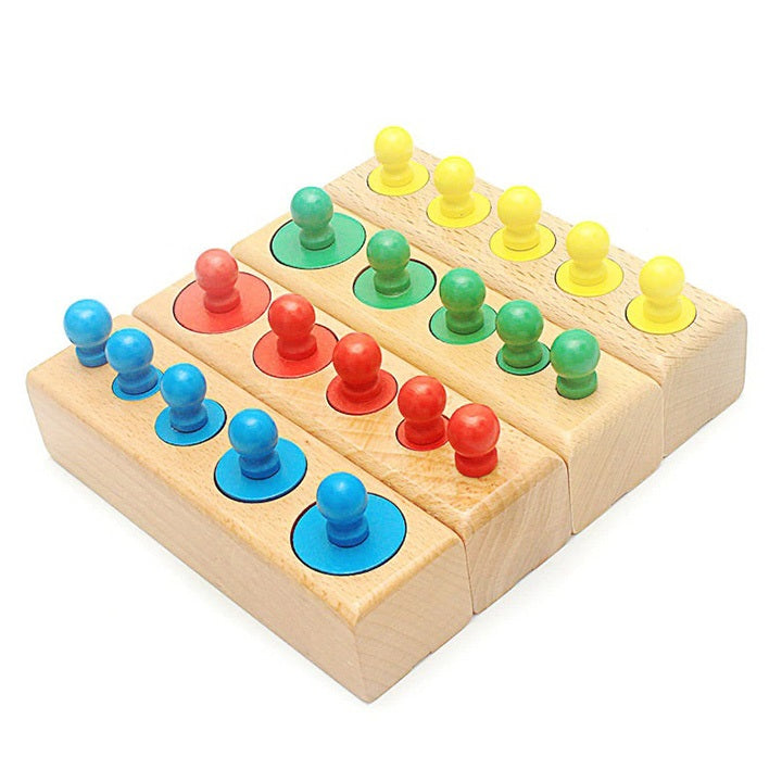 Multicolored Knobbed Cylinder Blocks for kids – Kidsinfy.in