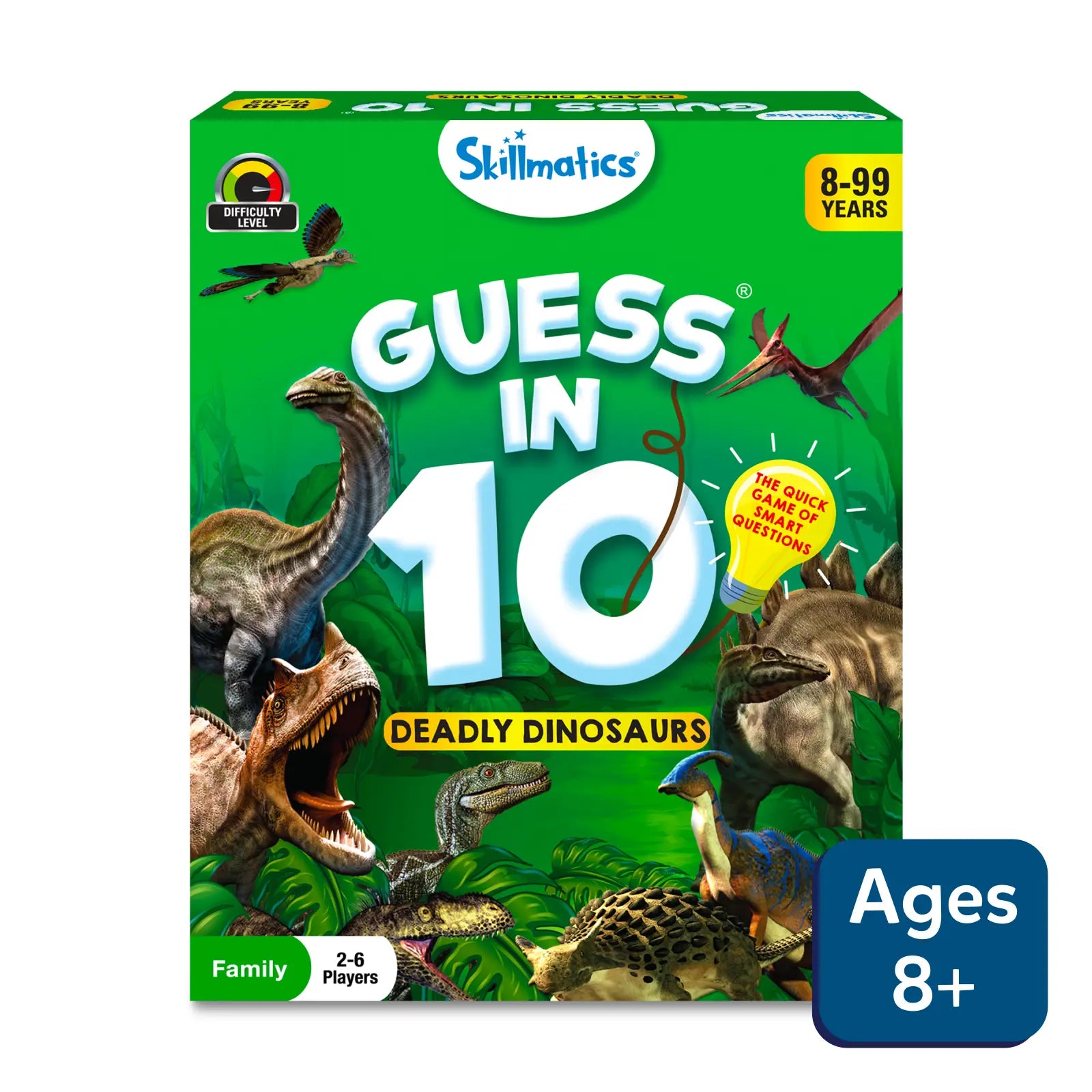 Guess in 10: Deadly Dinosaurs | Trivia card game (ages 8+)