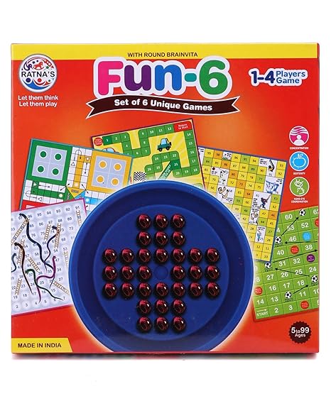 Ratna's Fun 6 - Set of 6 Unique Games - Multicolor