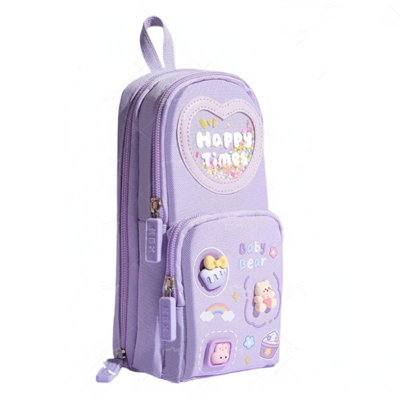 Bag-shaped Pencil Bag Cute Stationery Storage Bag Good Looking Student Pencil Box Multi-functional capacity Stationery Bag - Color & Design May Vary