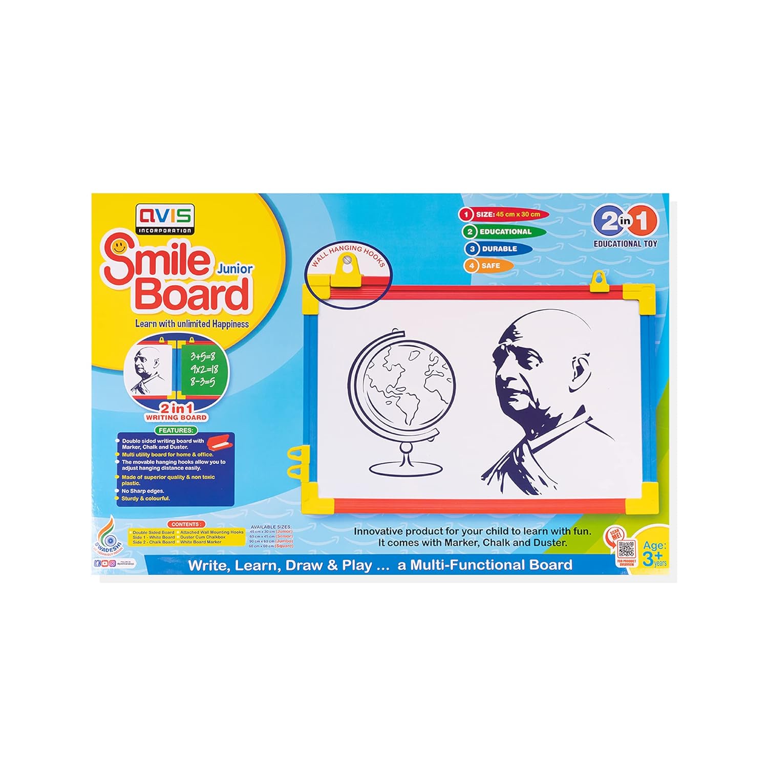 Avis Educational 2 in 1 Smile Writing Board Junior