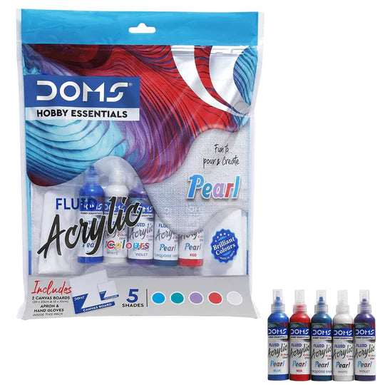 DOMS Pearl Fluid Acrylic Painting Set - Multicolor - Pack of 1