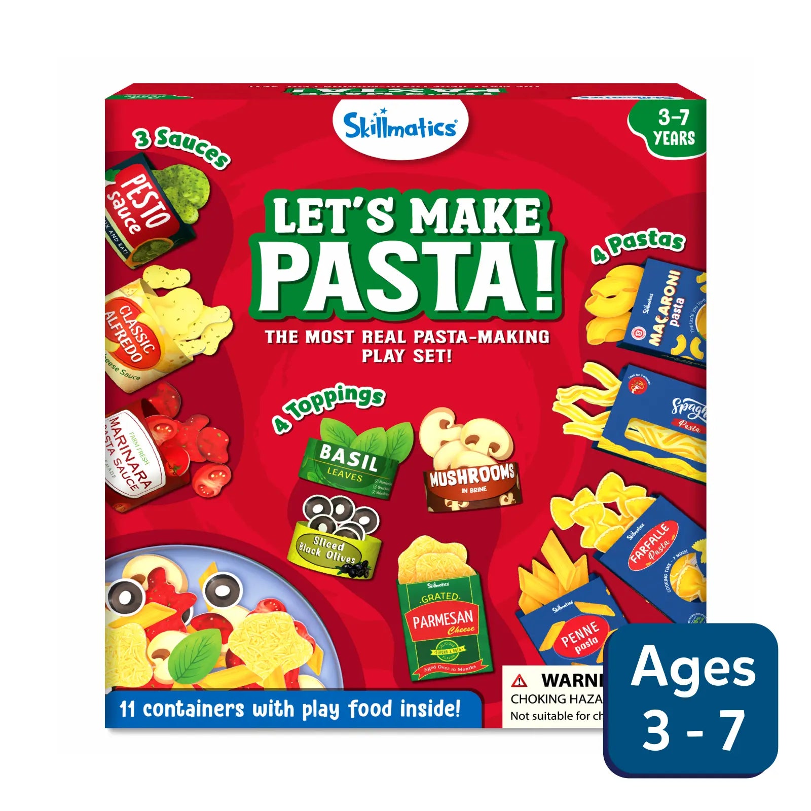 Skillmatics Let's Make Pasta | Play Food for Realistic Pretend Play - Multicolor