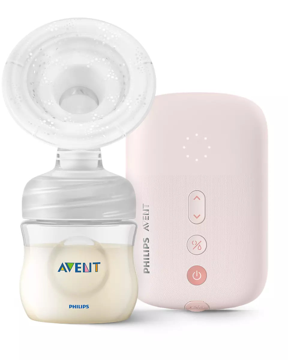 Philips Avent Electric Single Breast Pump, Personalised Experience, Flexible Silicone Cushion, Bottle, Natural Motion Technology, Quiet Motor | Multicolor | SCF395/11 ( Cordlife )