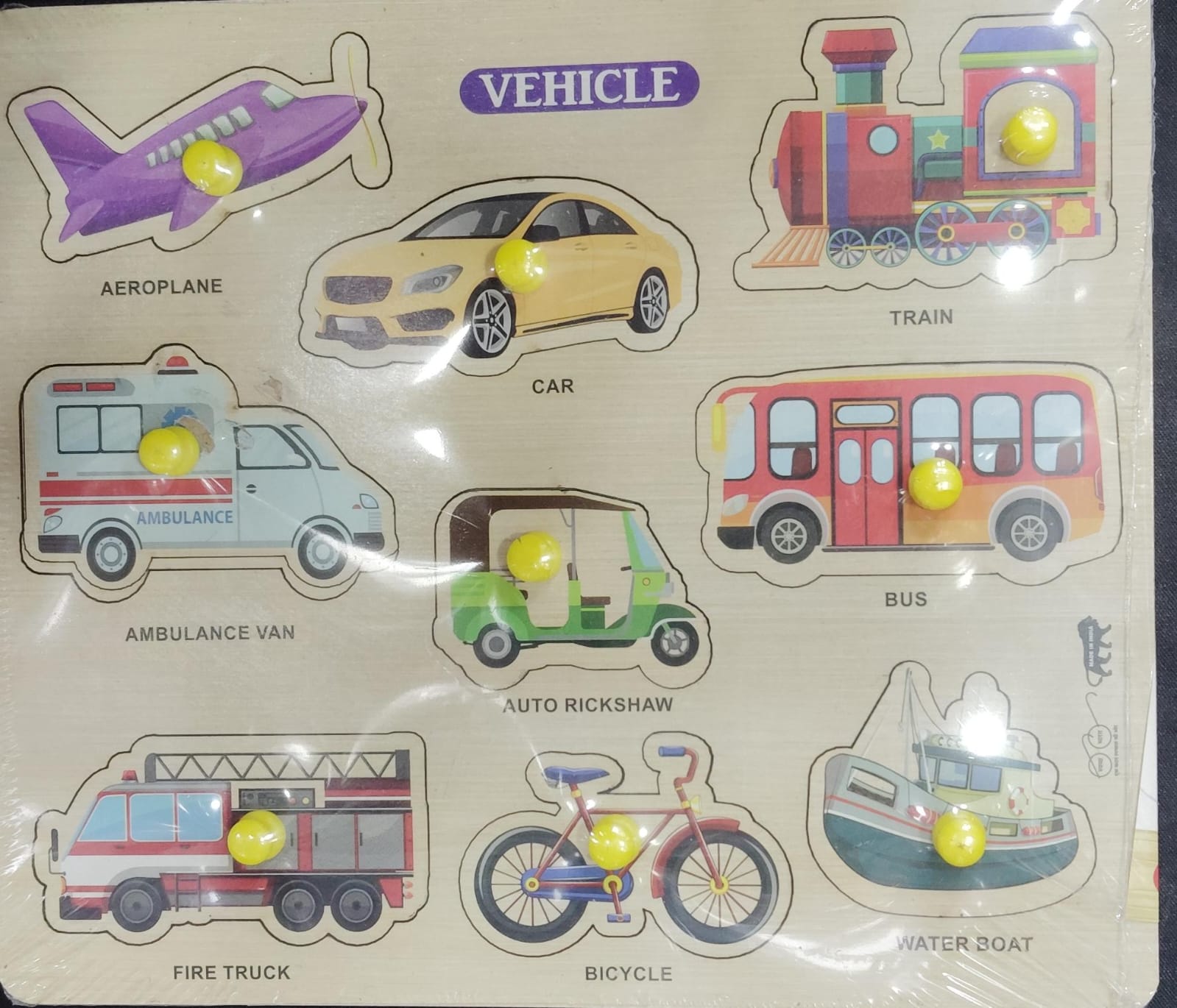 Colorful Learning Educational Board for Kids, Set of 5 Puzzle Board Includes Fruits, Solar System, Body Parts, Animals & Vehicles