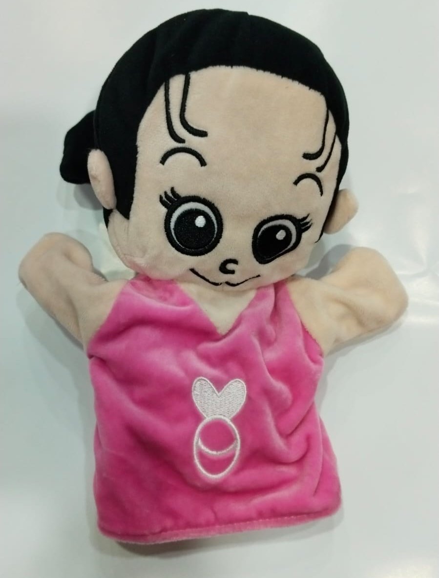 Pink Doll Soft Plush Hand Puppet - Pink