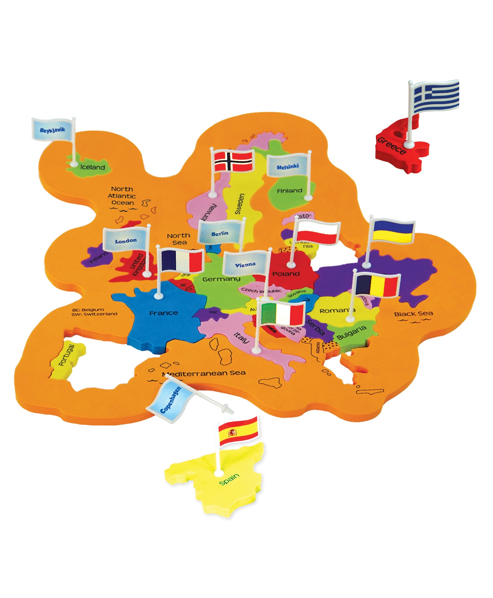 Imagimake Mapology World With Flags and Capitals Multicolour