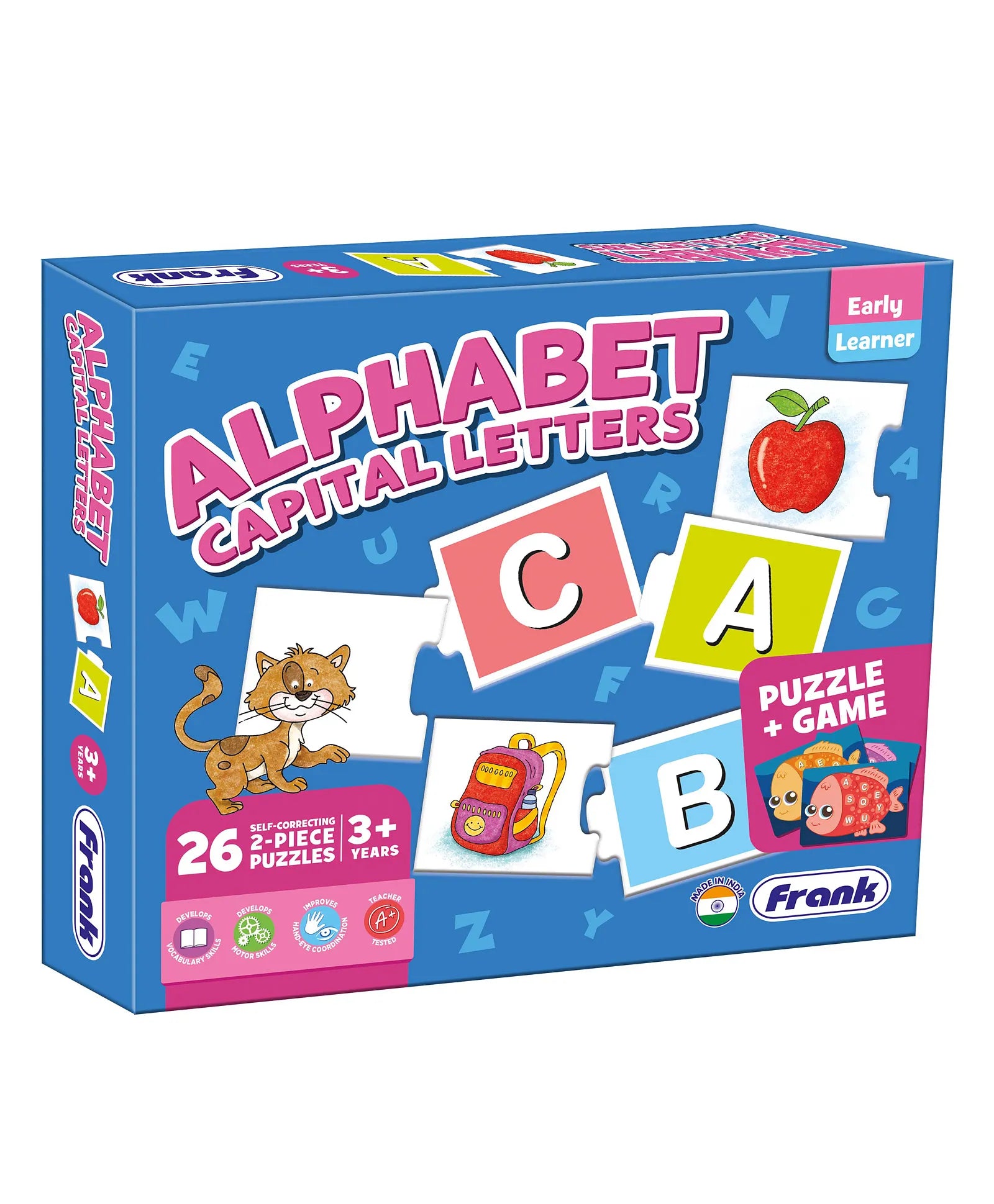 Frank Early Learner Alphabet Letters Puzzle Game - Multicolor
