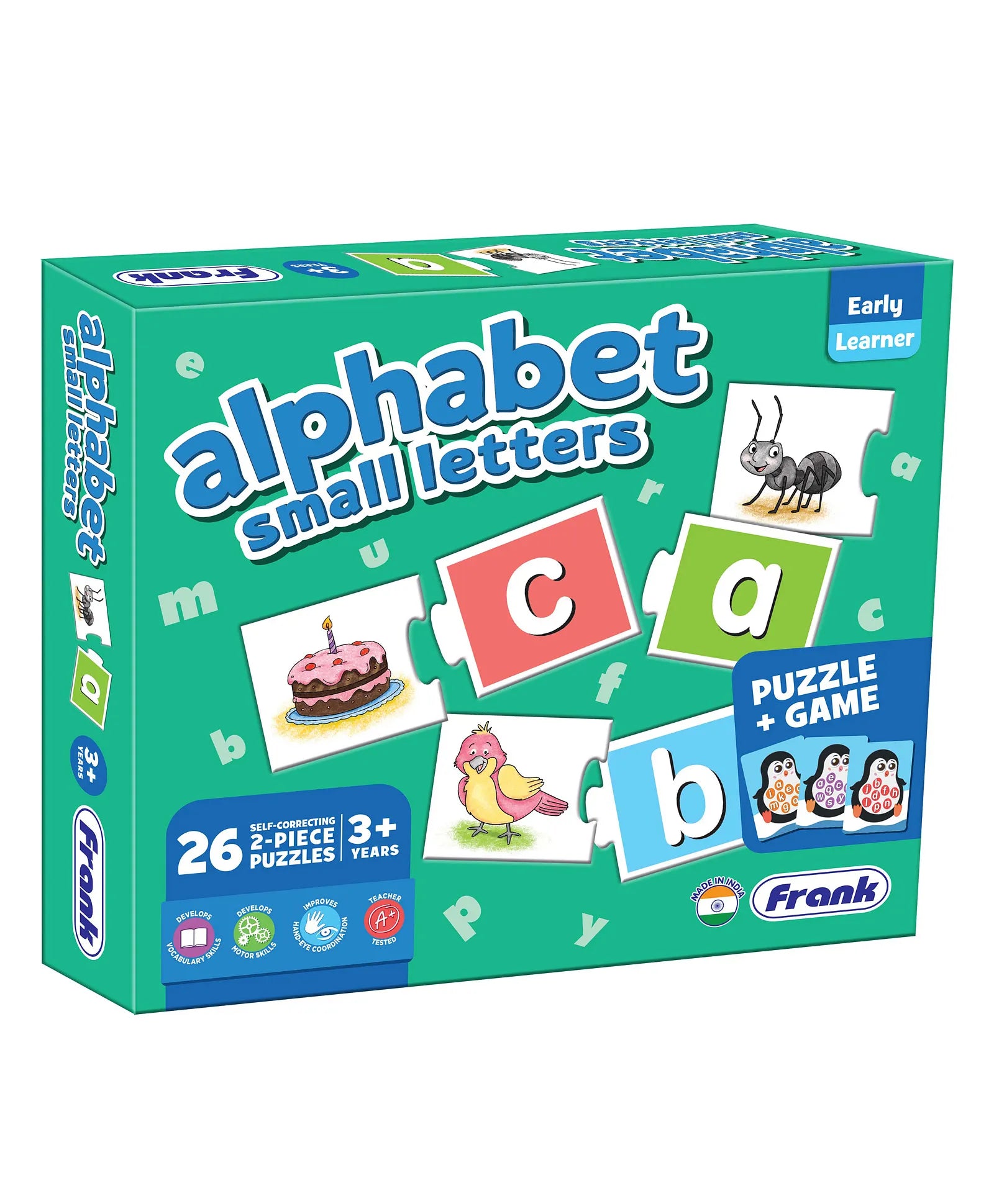 Frank Early Learner Alphabet Letters Puzzle Game - Multicolor