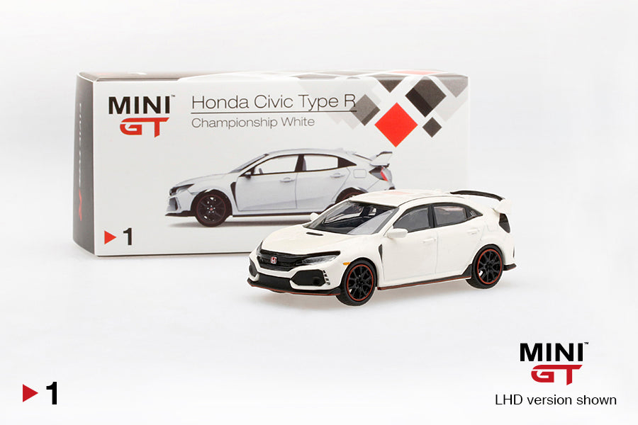 MINI GT -Combo Pack of 3 Cars - LB-Silhouette WORKS MURCIELAGO GT Evo Yellow + Honda Civic Type R + Ford Mustang Dark Horse (#01/#1135/#01)