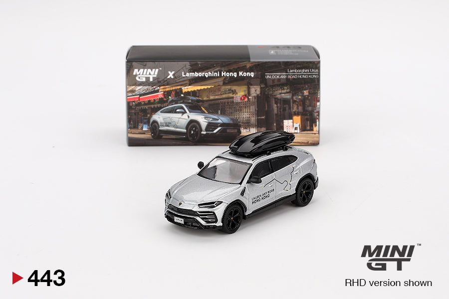 MINI GT x Lamaborghini Hong Kong - #443 Imported Edition - Urus Unlock Any Road Hong Kong - Box Packing