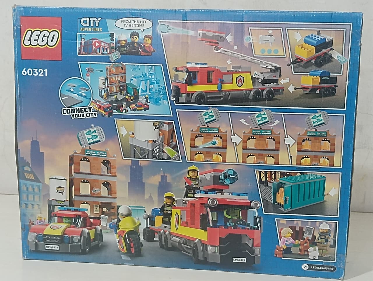 LEGO 60321 City Fire Brigade Building Kit - 766 Pcs - Multicolor (Box Damaged)
