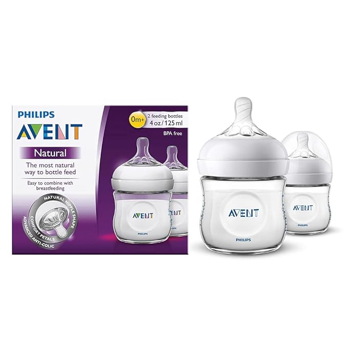 Philips Avent ( 0M+) NATURAL 2.0 BOTTLE 125ml Pack of 2 SCF030/20 | SCY900/02 -  125 Ml / 4 Oz