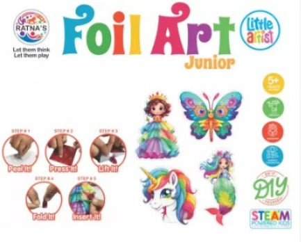 Ratnas Foil Art Junior A Fabulous Diy Fun Activity With Colourful Foil - Multicolor