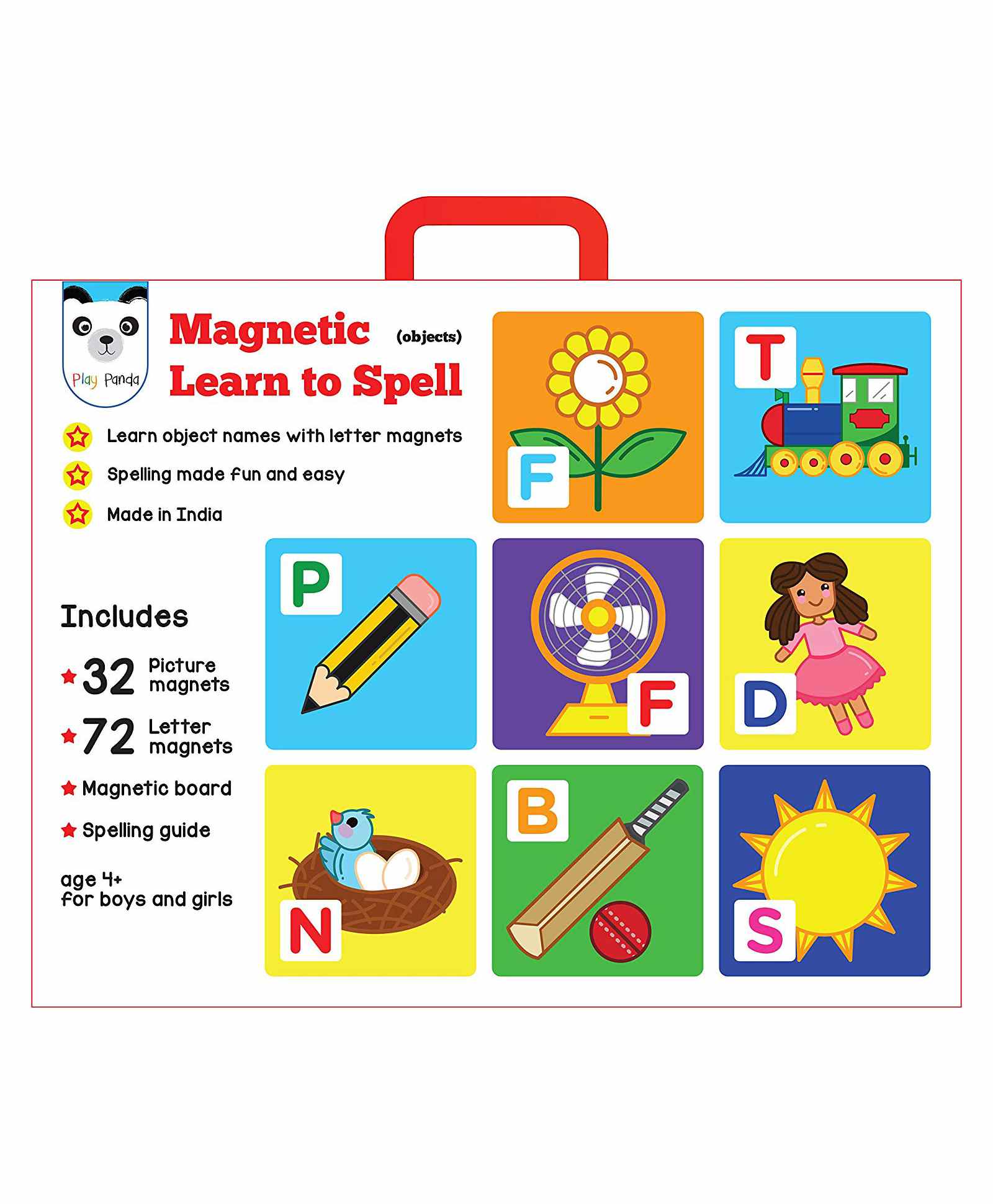 Play Panda Magnetic Learn To Spell Objects