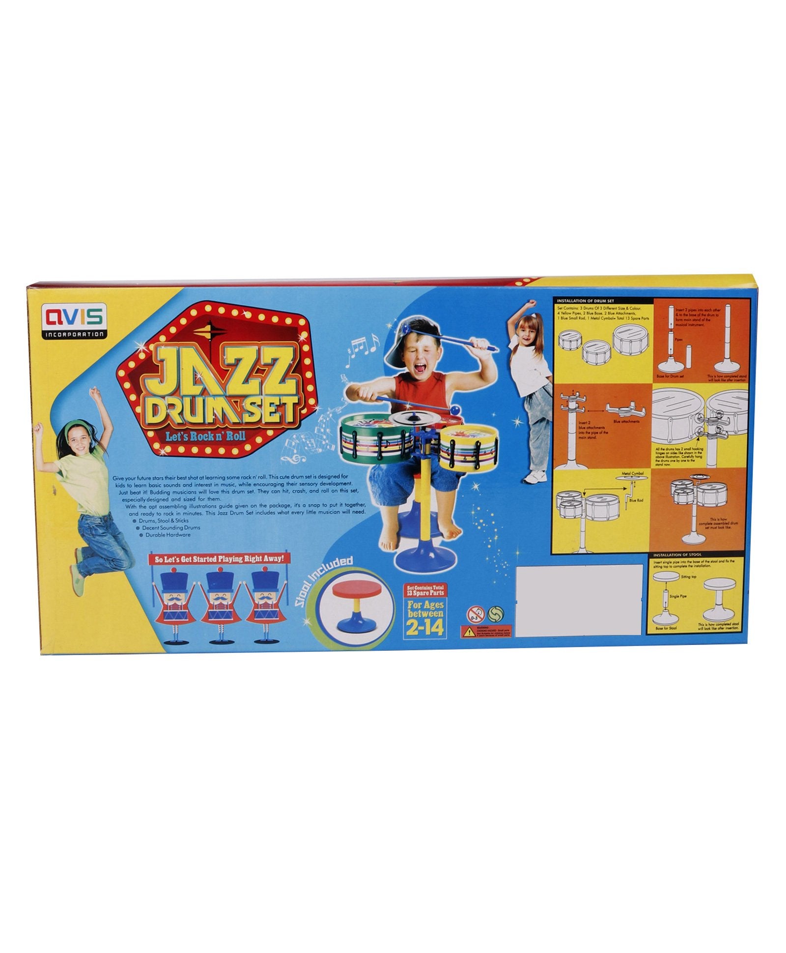 Ratnas Jazz Drum Set - Multicolor