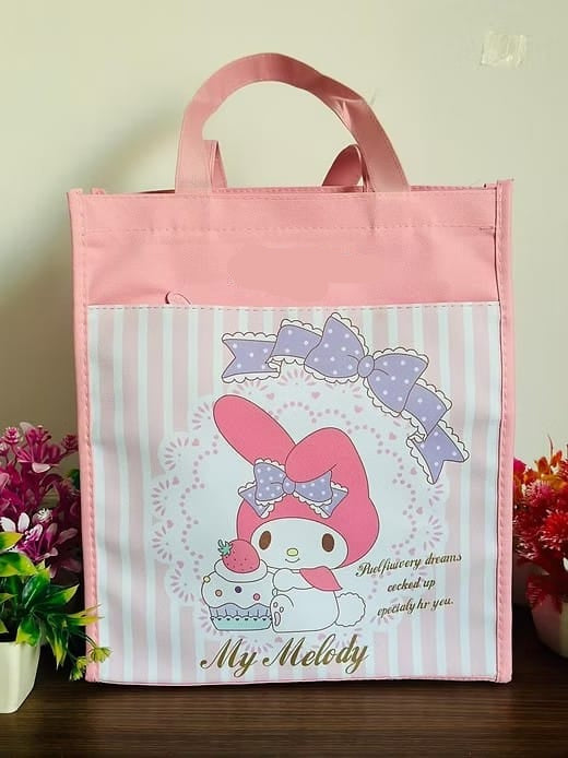 Kawai Kids Multi purpose Hand bag | Tote bag - Multicolor