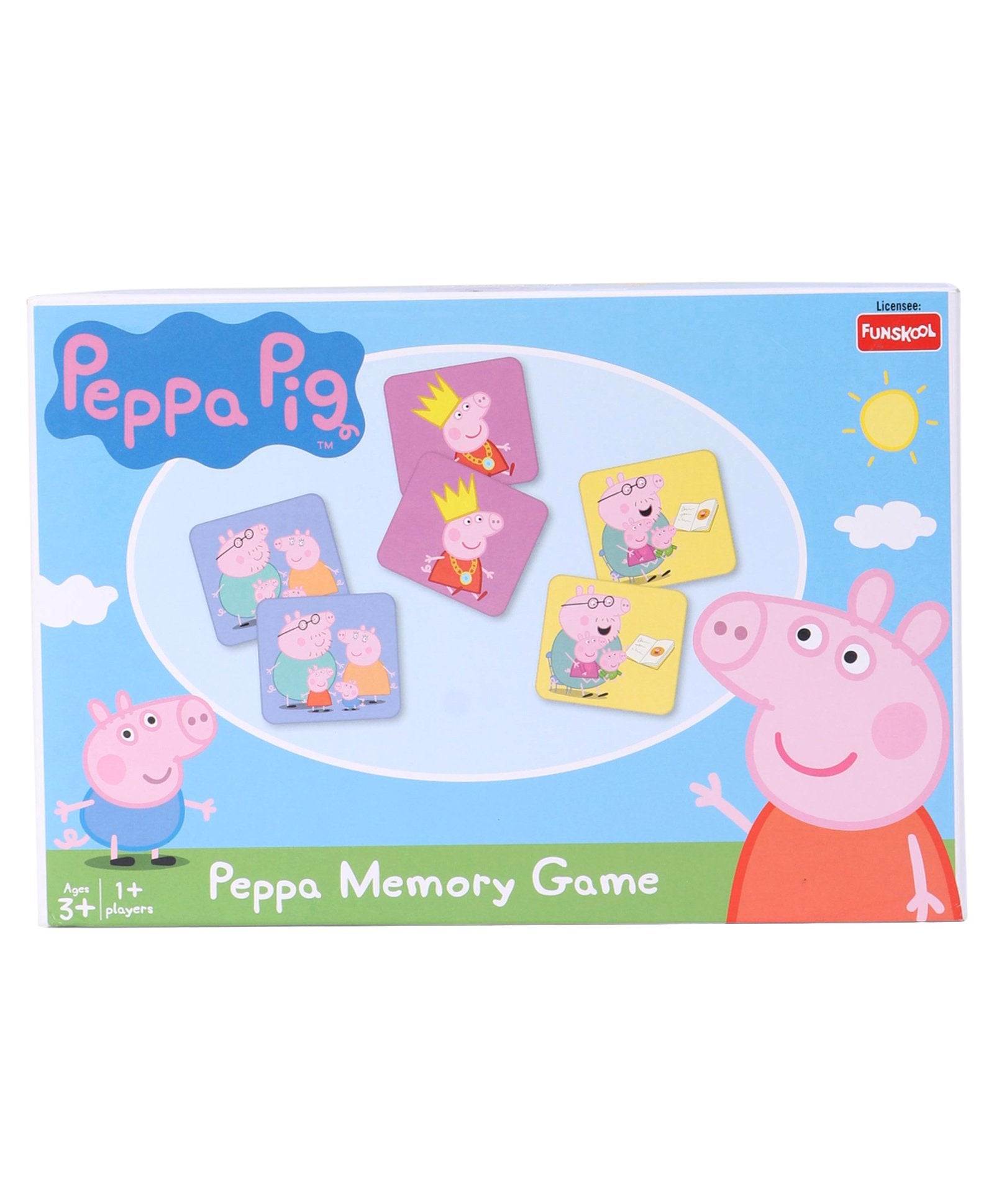 Funskool Peppa Pig Memory Game 72 Pictures - Blue – Kidsinfy.in