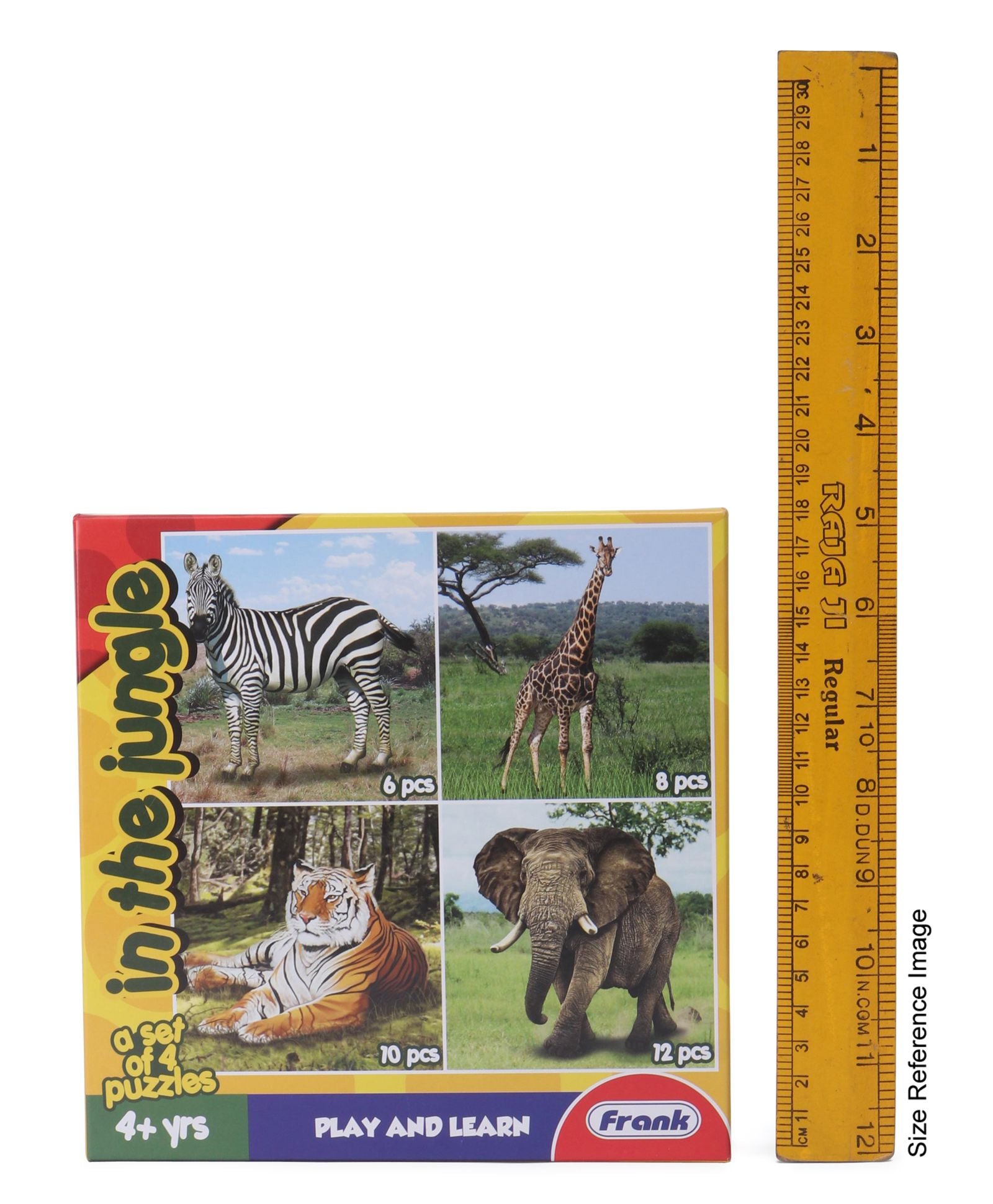 Frank In The Jungle 36 Pieces Puzzle Multicolor - Set of 4