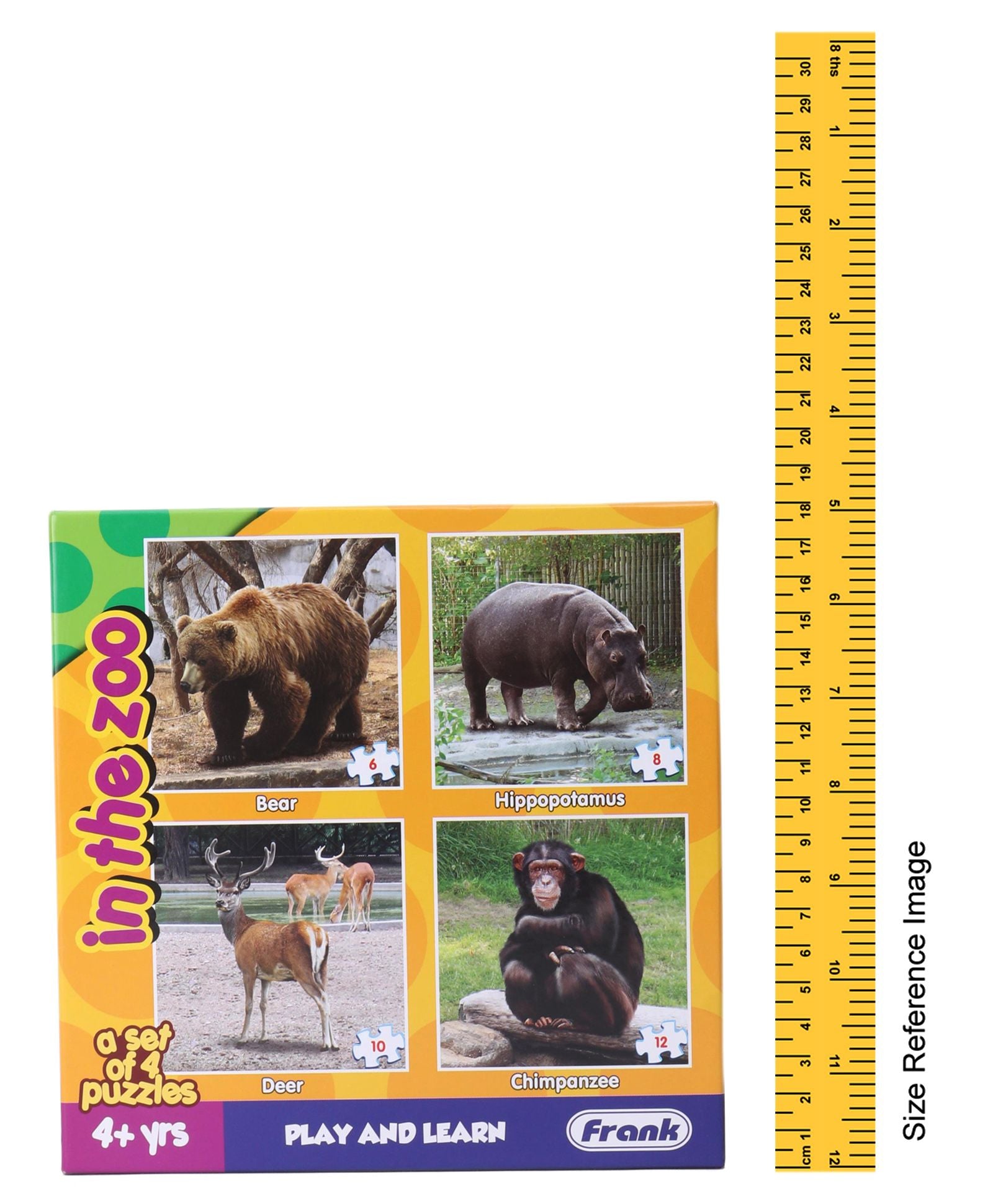 Frank Play And Learn In The Zoo Jigsaw Puzzle Multicolor Set of 4 - 36 Pieces