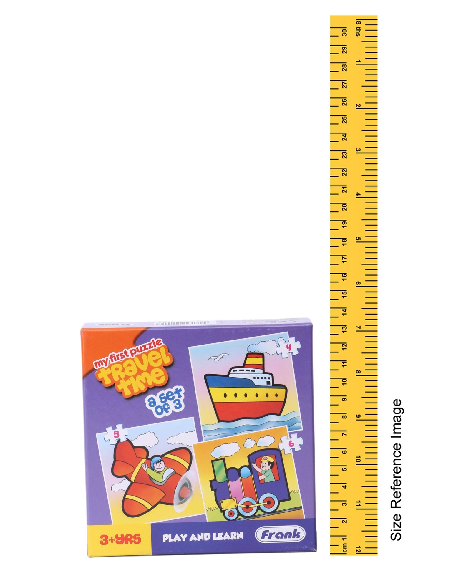 Frank Play and Learn Travel Time Jigsaw Puzzle Multicolor Set of 3 - 15 Pieces