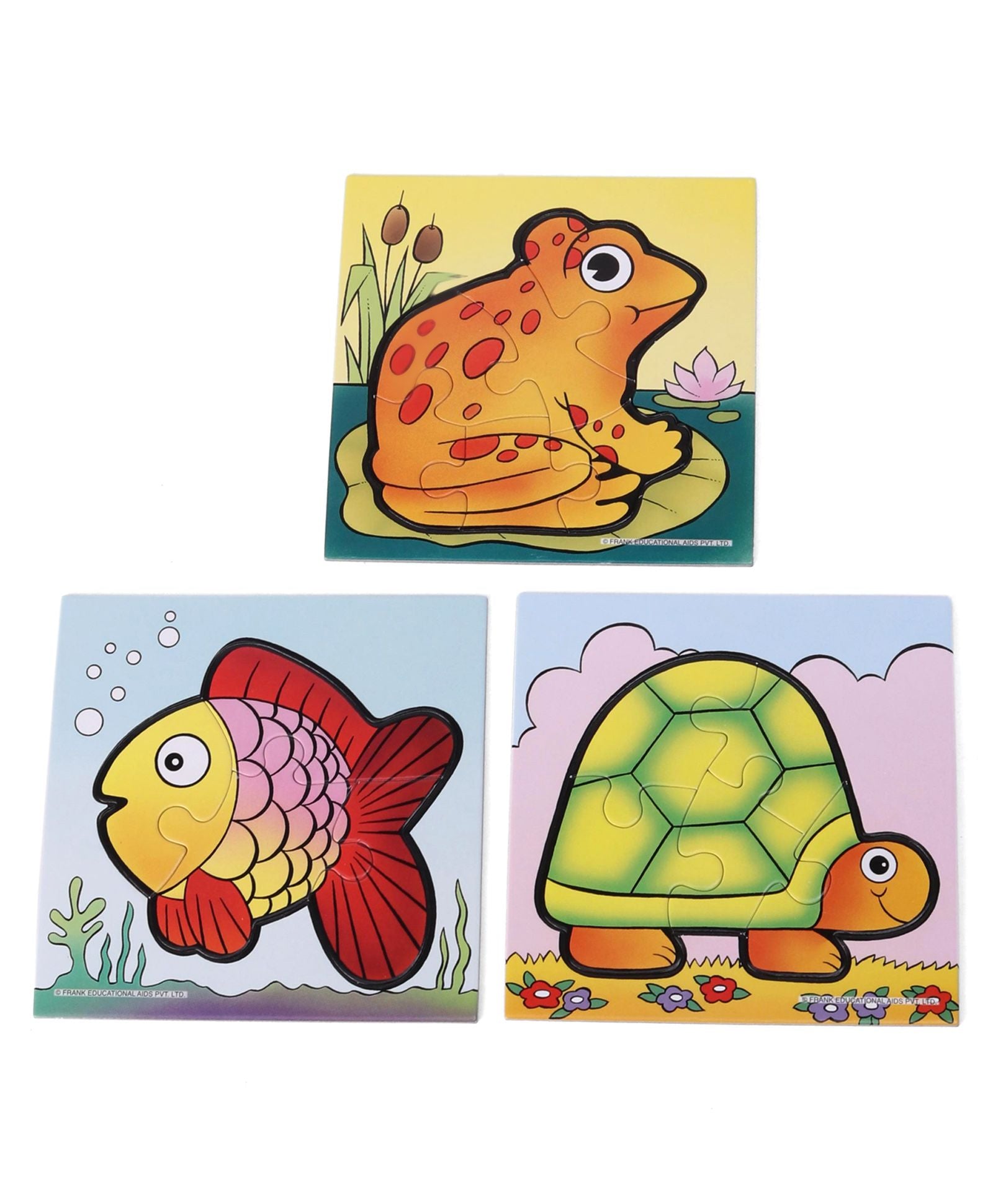 Frank Play And Learn In The Water Jigsaw Puzzle Multicolor Set of 3 - 15 Pieces